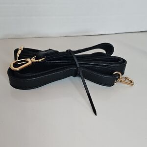 Elegant Black Faux Leather Strap